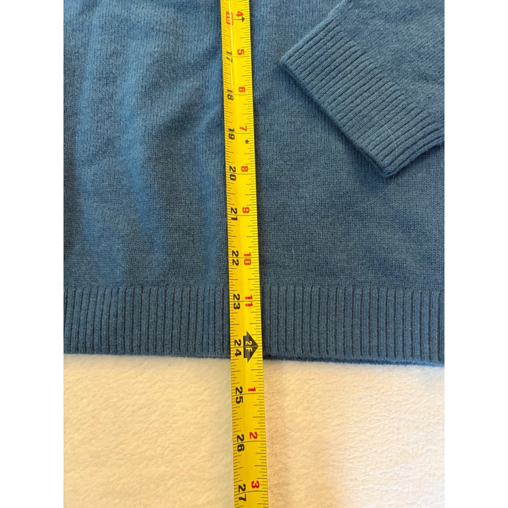 LL Bean Classic Cashmere Crewneck Sweater Blue Water XL Petite 284247 NWT - Picture 5 of 6